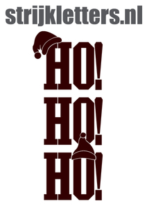 Vel Strijkletters Kerst Ho Ho Ho Flex Bruin - afb. 1