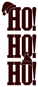 Vel Strijkletters Kerst Ho Ho Ho Flex Bruin - afb. 2
