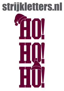 Vel Strijkletters Kerst Ho Ho Ho Flex Burgundy - afb. 1