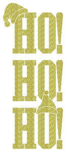 Vel Strijkletters Kerst Ho Ho Ho Glitter Coronado Gold - afb. 2