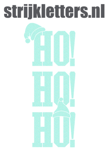 Vel Strijkletters Kerst Ho Ho Ho Glitter Neon Bleu Glitter 480 - afb. 1
