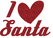 Vel Strijkletters Kerst I Love Santa Glitter Rood - afb. 2