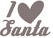 Vel Strijkletters Kerst I Love Santa Design Luipaard - afb. 2