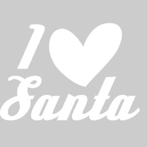 Vel Strijkletters Kerst I Love Santa Flex Wit - afb. 2