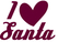 Vel Strijkletters Kerst I Love Santa Flex Burgundy - afb. 2