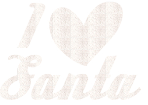 Vel Strijkletters Kerst I Love Santa Glitter White Glitter 444 - afb. 2