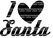 Vel Strijkletters Kerst I Love Santa Flex BORSTLOGO - afb. 2
