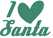Vel Strijkletters Kerst I Love Santa Glitter Emerald Glitter 427 - afb. 2