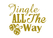 Vel Strijkletters Kerst Jingle All The Way Glitter Goud - afb. 2