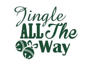 Vel Strijkletters Kerst Jingle All The Way Glitter Groen - afb. 2