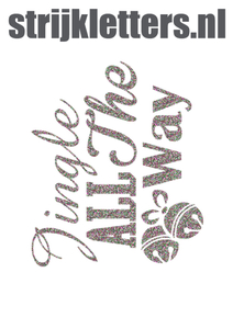 Vel Strijkletters Kerst Jingle All The Way Glitter Regenboog Multicolor 453 - afb. 1