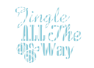 Vel Strijkletters Kerst Jingle All The Way Mirror Blauw - afb. 2