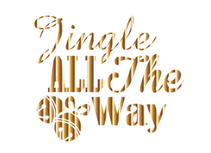 Vel Strijkletters Kerst Jingle All The Way Mirror Goud - afb. 2