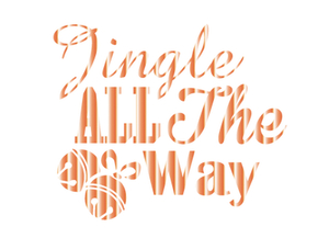 Vel Strijkletters Kerst Jingle All The Way Mirror Rood - afb. 2