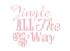 Vel Strijkletters Kerst Jingle All The Way Mirror Roze - afb. 2