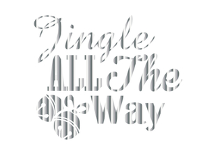 Vel Strijkletters Kerst Jingle All The Way Mirror Zilver - afb. 2