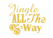 Vel Strijkletters Kerst Jingle All The Way Polyester Ondergrond Goud - afb. 2