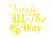 Vel Strijkletters Kerst Jingle All The Way Polyester Ondergrond Neon Geel - afb. 2