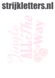 Vel Strijkletters Kerst Jingle All The Way Flex Pastel Roze - afb. 1