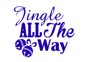 Vel Strijkletters Kerst Jingle All The Way Flex Royal Blauw - afb. 2