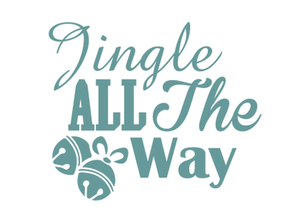 Vel Strijkletters Kerst Jingle All The Way Flock Turquoise - afb. 2