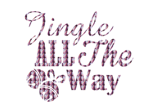 Vel Strijkletters Kerst Jingle All The Way Holografische Roze - afb. 2