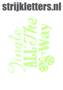 Vel Strijkletters Kerst Jingle All The Way Glow in the Dark - afb. 1