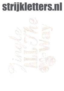 Vel Strijkletters Kerst Jingle All The Way Glitter White Glitter 444 - afb. 1