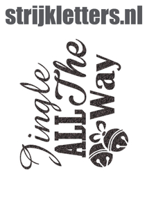 Vel Strijkletters Kerst Jingle All The Way Glitter Black Glitter 458 - afb. 1