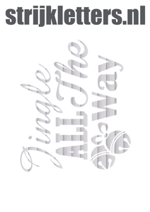 Vel Strijkletters Kerst Jingle All The Way Glitter Rainbow White 488 - afb. 1