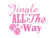 Vel Strijkletters Kerst Jingle All The Way Glitter Holo Pink - afb. 2