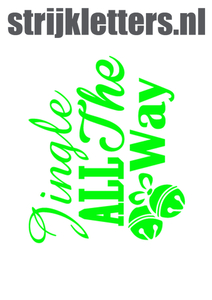 Vel Strijkletters Kerst Jingle All The Way Glow in the Dark Groen - afb. 1