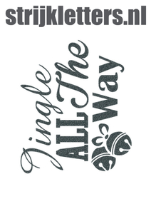 Vel Strijkletters Kerst Jingle All The Way Glitter Grey Glitter 459 - afb. 1