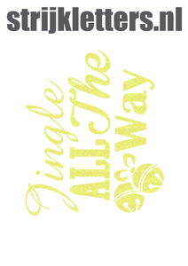 Vel Strijkletters Kerst Jingle All The Way Glitter Neon Yellow Glitter 446 - afb. 1