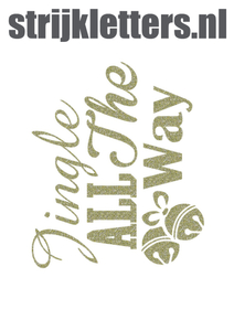 Vel Strijkletters Kerst Jingle All The Way Glitter Champagne Glitter 490 - afb. 1