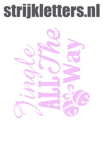 Vel Strijkletters Kerst Jingle All The Way Glitter Neon Purple 480 - afb. 1