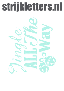 Vel Strijkletters Kerst Jingle All The Way Glitter Neon Bleu Glitter 480 - afb. 1