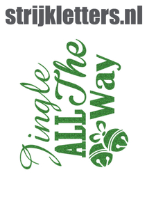 Vel Strijkletters Kerst Jingle All The Way Glitter Green Glitter 455 - afb. 1