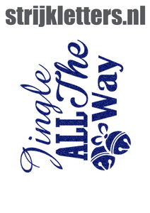 Vel Strijkletters Kerst Jingle All The Way Glitter Royal Blue Glitter 489 - afb. 1
