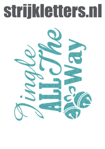 Vel Strijkletters Kerst Jingle All The Way Glitter Sky Bleu Glitter 445 - afb. 1