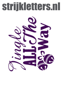 Vel Strijkletters Kerst Jingle All The Way Glitter Purple Glitter 424 - afb. 1