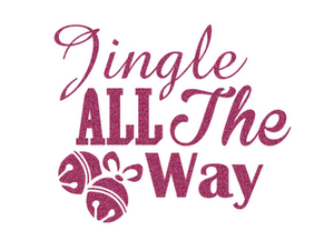 Vel Strijkletters Kerst Jingle All The Way Glitter Pink Glitter 457 - afb. 2