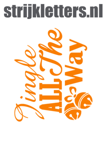 Vel Strijkletters Kerst Jingle All The Way Glow in the Dark Oranje - afb. 1