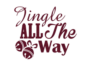 Vel Strijkletters Kerst Jingle All The Way Glitter Burgundy  Glitter 422 - afb. 2