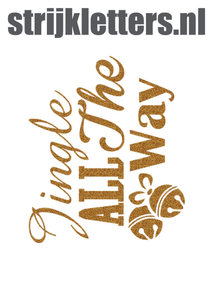 Vel Strijkletters Kerst Jingle All The Way Glitter Dark Gold 429 - afb. 1