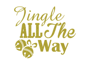 Vel Strijkletters Kerst Jingle All The Way Glitter Gold Glitter 451 - afb. 2