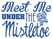 Vel Strijkletters Kerst Meet Me Under The Mistletoe Glitter Blauw - afb. 2