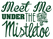 Vel Strijkletters Kerst Meet Me Under The Mistletoe Glitter Groen - afb. 2