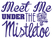 Vel Strijkletters Kerst Meet Me Under The Mistletoe Glitter Paars - afb. 2