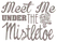 Vel Strijkletters Kerst Meet Me Under The Mistletoe Glitter Regenboog - afb. 2